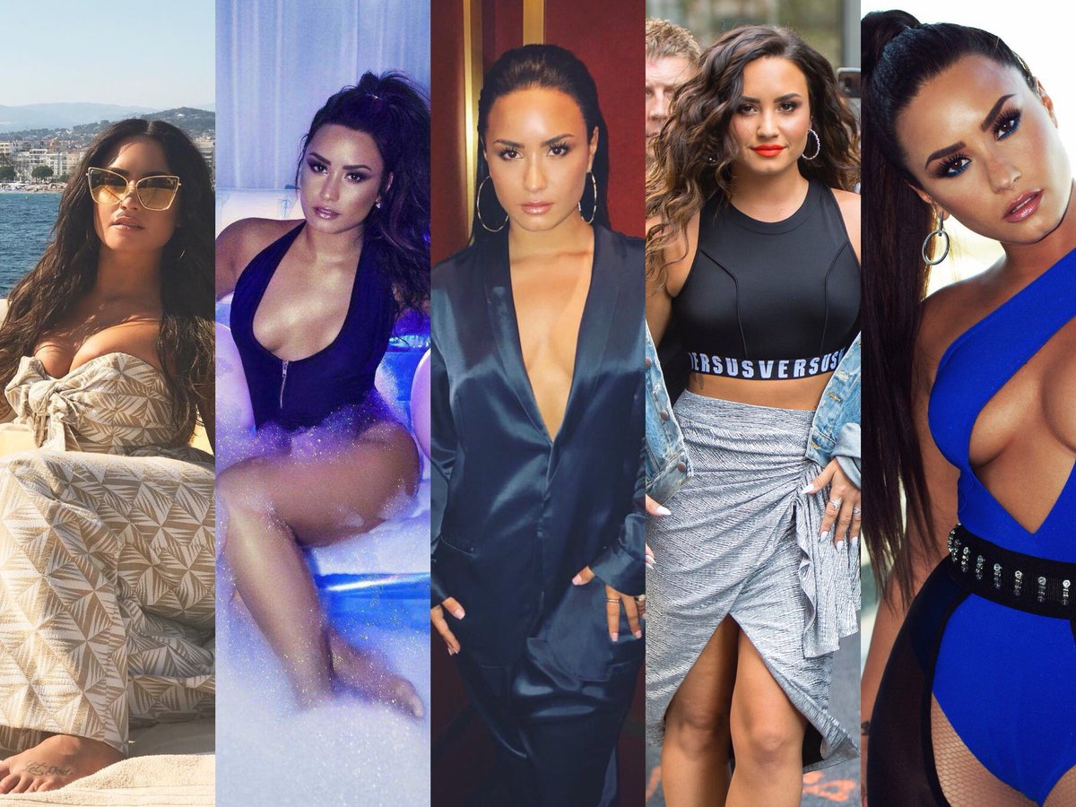 vietbaddie's tweet photo. yes, miss lovato SERVED all the looks in 2017. https://t.co/xJQb5fXyrU