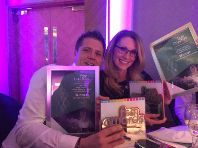 Lovely @NeridaDargyte &amp; <a href="/mattjaynes/">matt</a> @BandICatering #FSMAwards - what a fabulous evening