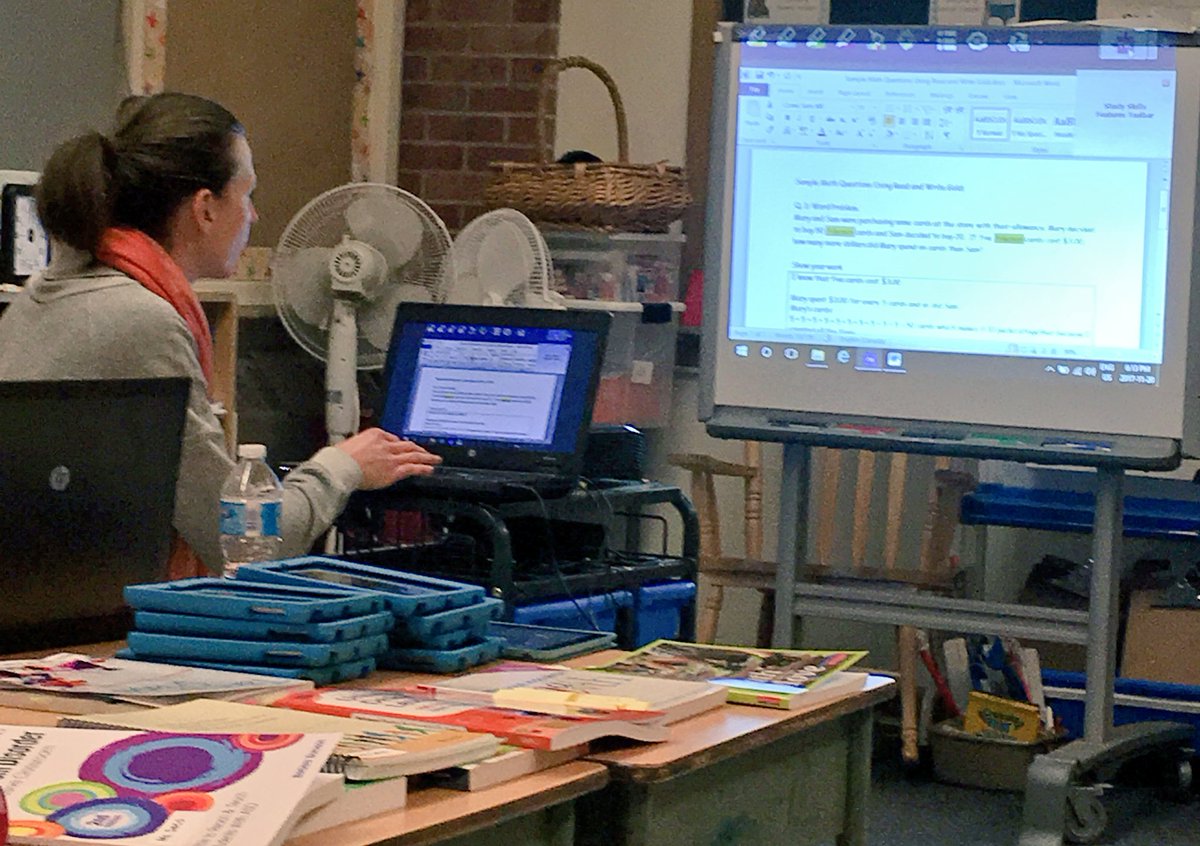 MelissaSeco's tweet photo. Learning with @monicajcarey at #MathPart1and2 re: programming for ALL students in mathematics @TDSB_SLP @YorkUedPL @boardmaker #ReadWriteGold https://t.co/kYhsflcDG1