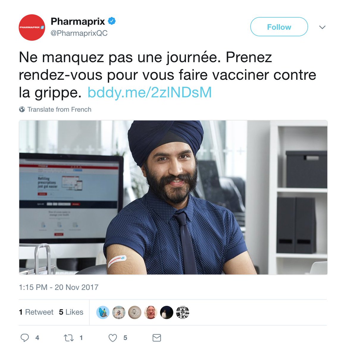 PabloJinko's tweet photo. Le #CommentaireDuJour est présenté par: Véronique, qui dénonce le manque de respect de Pharmaprix "pour le Peuple".
#Quebec #Diversité https://t.co/uR8Z9zMiAA