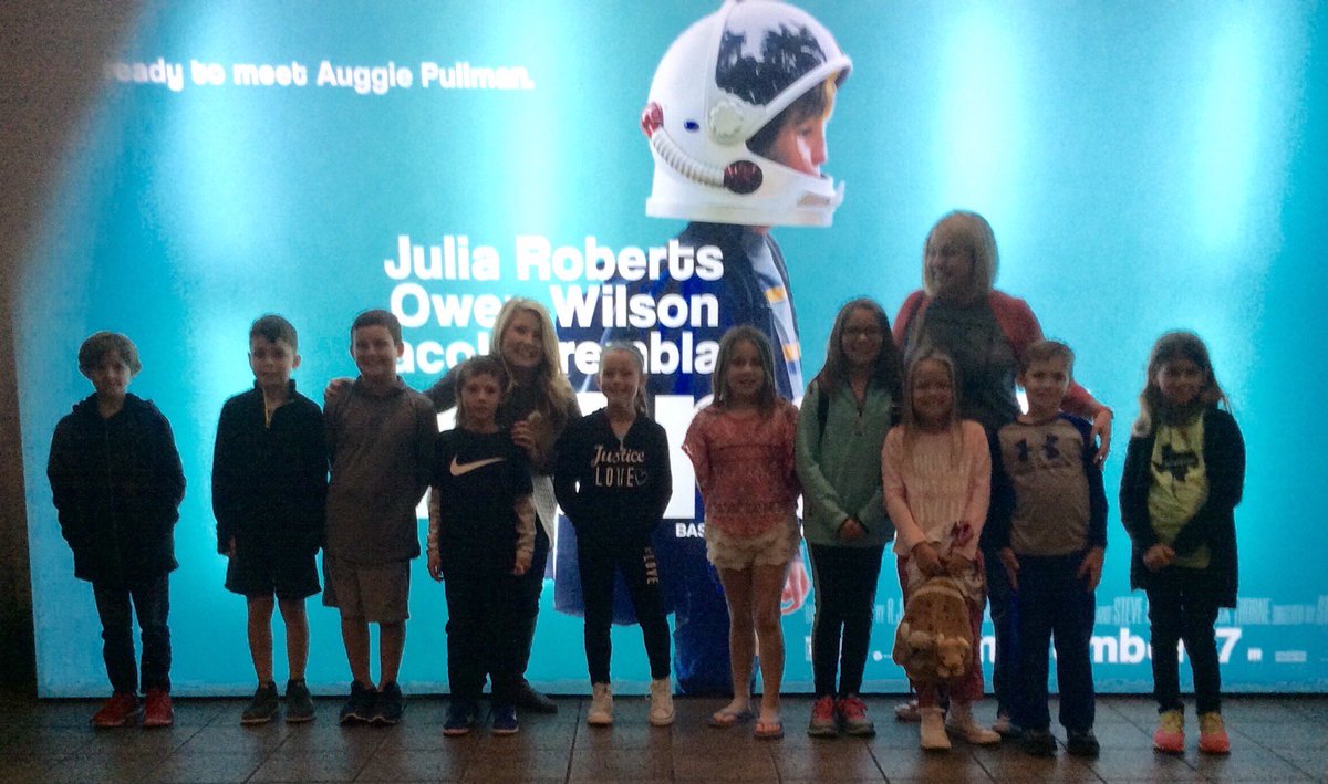 TechKnowTaylor's tweet image. Best way to end a class read aloud of Wonder - a trip to the movies to see it!! I am so thankful for these WONDERful students! #WonderMovie