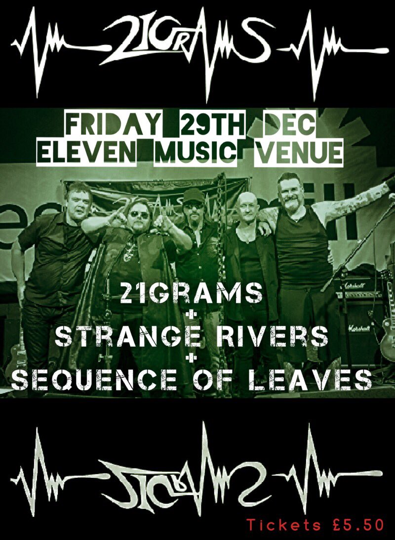 richpodmore's tweet photo. @GramsTwentyone #LIVEshowALERT‼️🚨
ELEVEN Music Venue
Fri29th Dec
➕Support from
Sequence of leaves
@StrangeRivers
Tickets £5 from the band
#OriginalLocalMusic
🔗 https://t.co/OwnHfxpsrD
