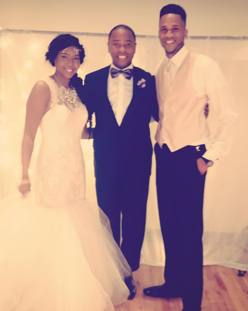 BishopAlexander's tweet photo. She said #Yes. My brother tied the knot yesterday among family and close friends. We gained a beautiful sister and new addition to our family too. Congratulations to #TheAlexanders of Starkville, MS. #ProudBigBrother ๐ https://t.co/vHB8DE7dvA