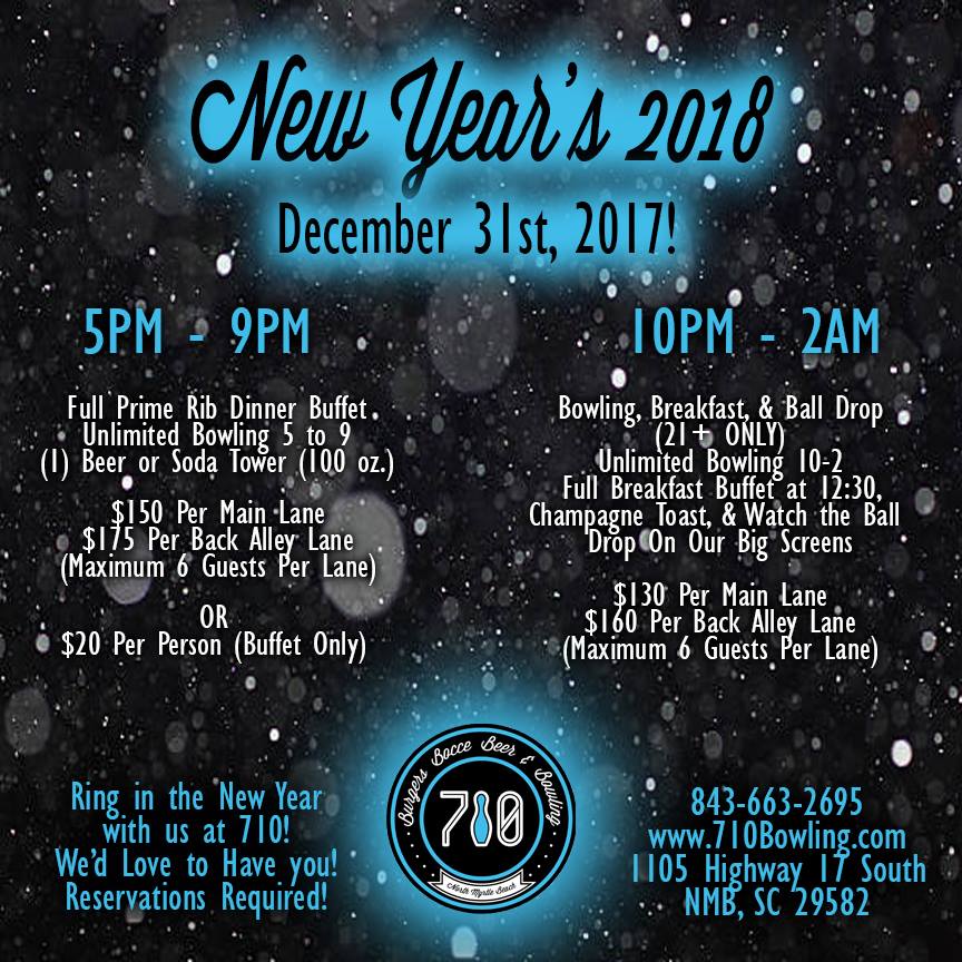 710NMB's tweet photo. Give us a call at 8436632695 for reservations! Limited spots available, don't miss out!!!
#NewYears2018 #NewYearMyrtleBeach #MyrtleBeach2018 #GrandStrand #NYE2018 #BESOCIAL https://t.co/OpVjBMqraC