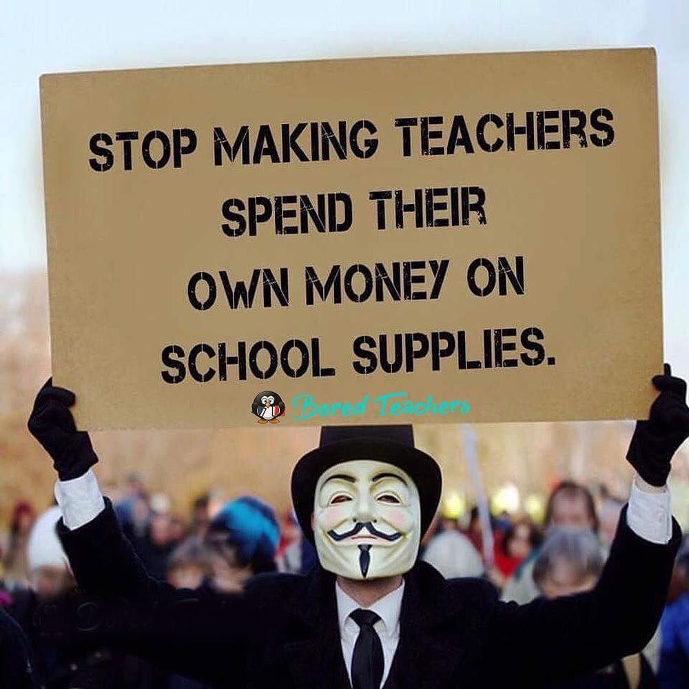 RachelFain15's tweet photo. One day everyone! I look forward to the day when we will have more support in how much comes out of our pockets to help every child in the learning process! #EDU3161 #MotivationMonday https://t.co/jM01P9rI1e