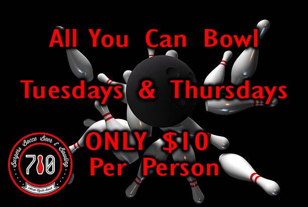 710NMB's tweet photo. Join us for $10 All You Can Bowl every Tuesday and Thursday! https://t.co/5BSglFtXbD