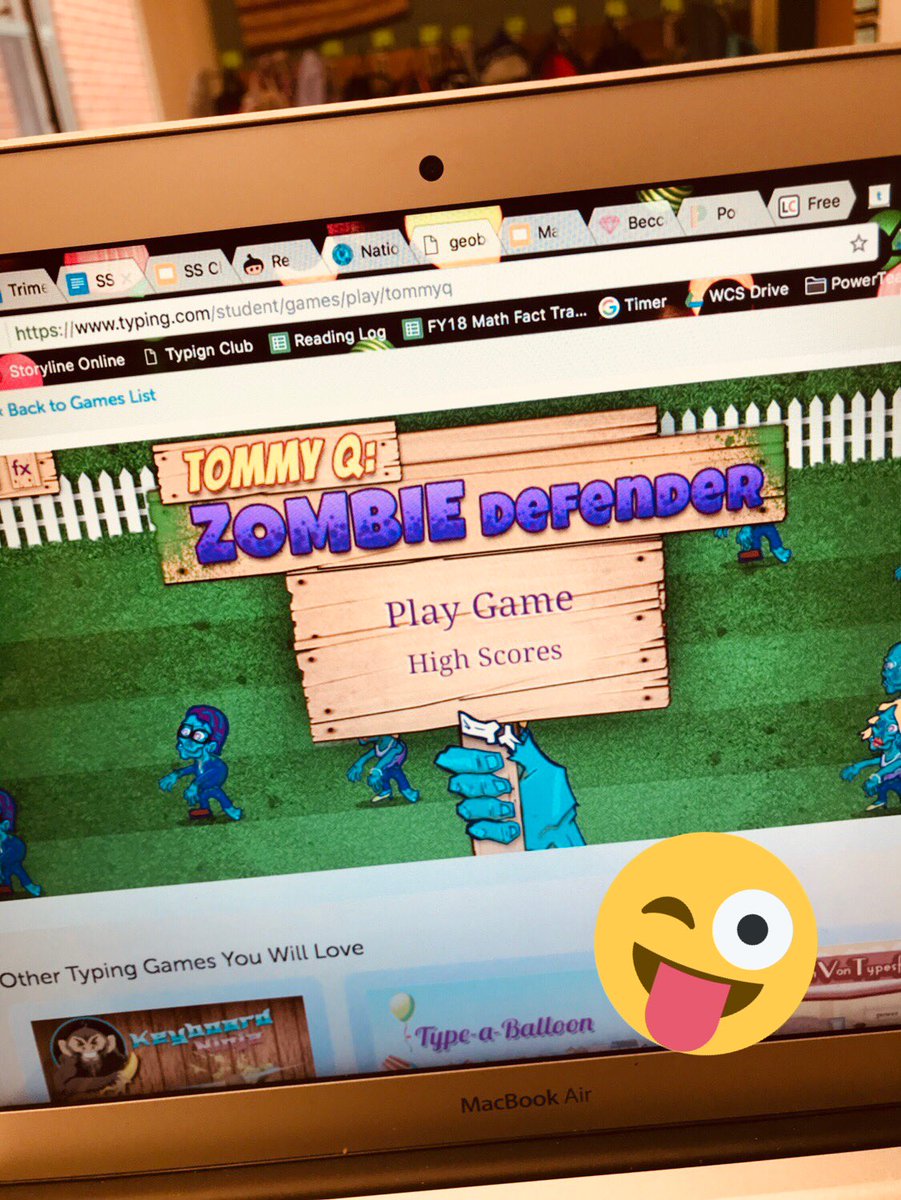 Mrs_deLara's tweet photo. It’s all about the typing in room 133! #TypingClub is great! A class favorite too is #ZombieDefender. 🧟‍♂️ Serious tournaments going on! https://t.co/q47LLmc2hg
