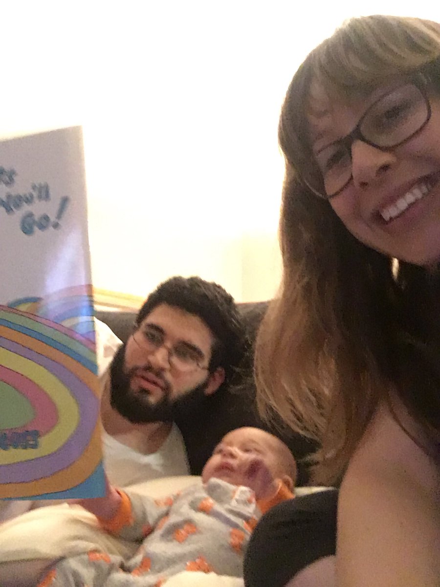 DocFerraro's tweet photo. #ncf17 was fun but I’m quite happy to be back for family story time #reading #DrSeuss https://t.co/YVjZ18Gs5n
