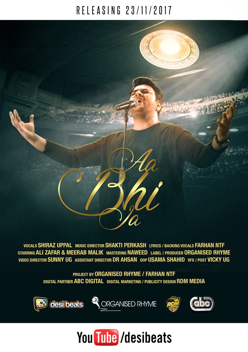 Euphoric love song #AaBhiJa by @ShirazUppal &amp; <a href="/ShaktiPerkash/">Shakti Perkash</a> releasing Nov 23rd on <a href="/abcdigitalcom/">ABC DIGITAL ®</a> #NewSong #Punjabi <a href="/RdmMedia/">RDM Media</a>