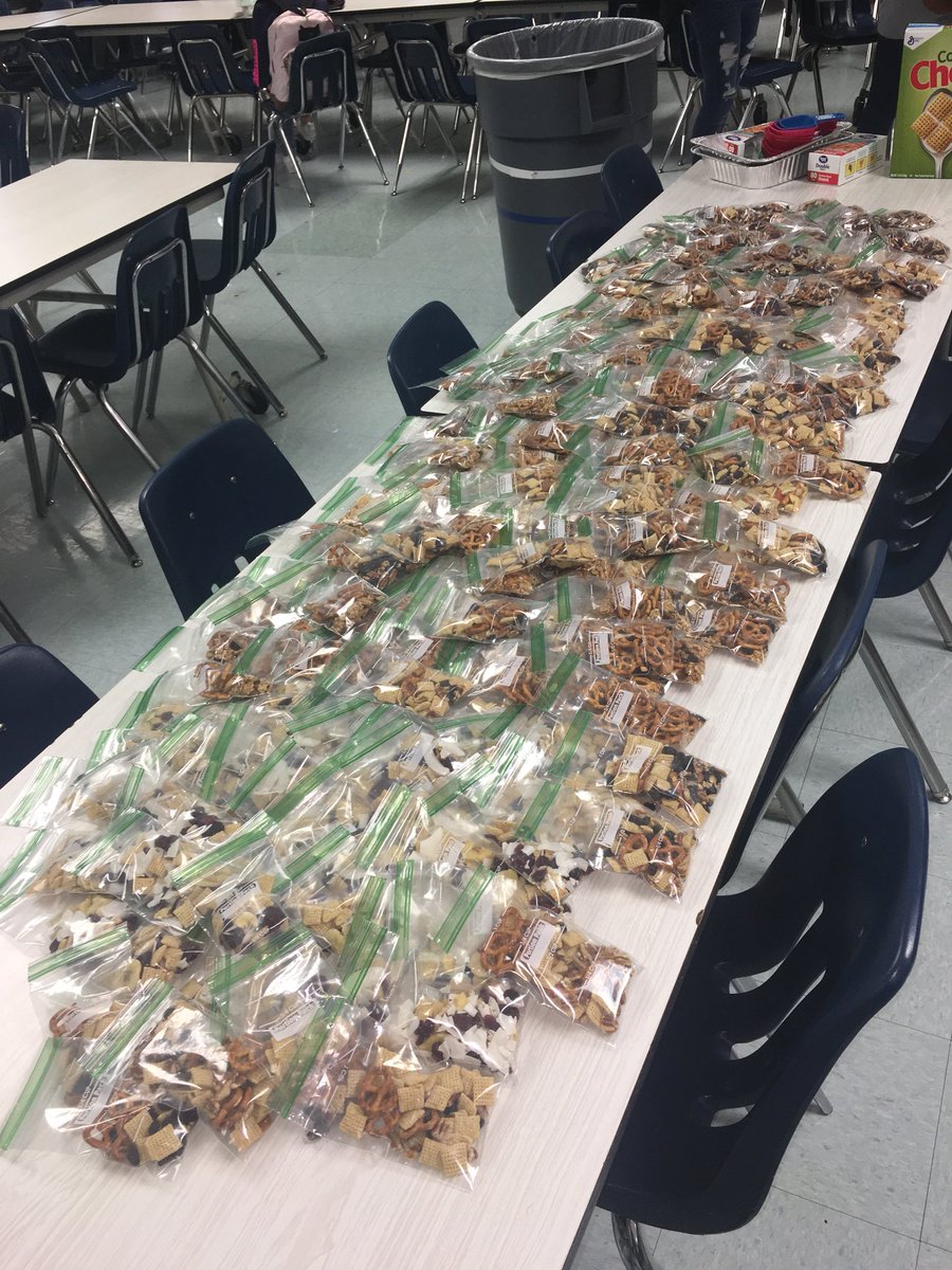 RobinsonKeyClub's tweet photo. Successful Key Club meeting today! We made 200+ bags of trail mix for @MarthasTableorg donations. Thanks to everyone who came! #MixWithLove 🔑🔑👍🏽@RobinsonSSNews https://t.co/XpvXK1G5yH