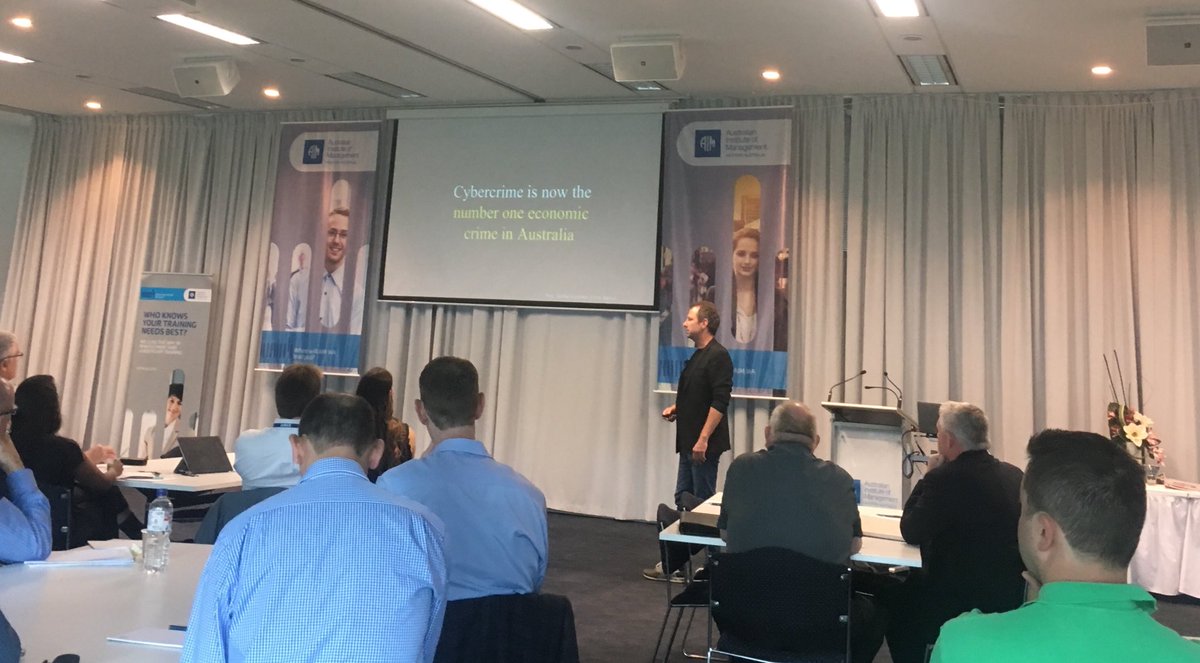 AIMinWA's tweet image. Cybercrime is the #1 economic crime in Australia - Craig McDonald #cybercrime #humanchallenge