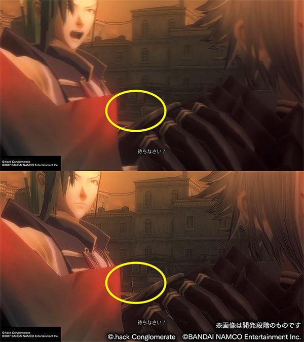 cc2information's tweet photo. (#dothack89-82)Did you notice this little spotlight thief in the background during this scene? This NPC slides right into view during a pivotal moment between Sakaki and Haseo. It had us in stitches! Let us know if you found it and what you thought in the comments.😜#dothack https://t.co/x4euD7PbIu