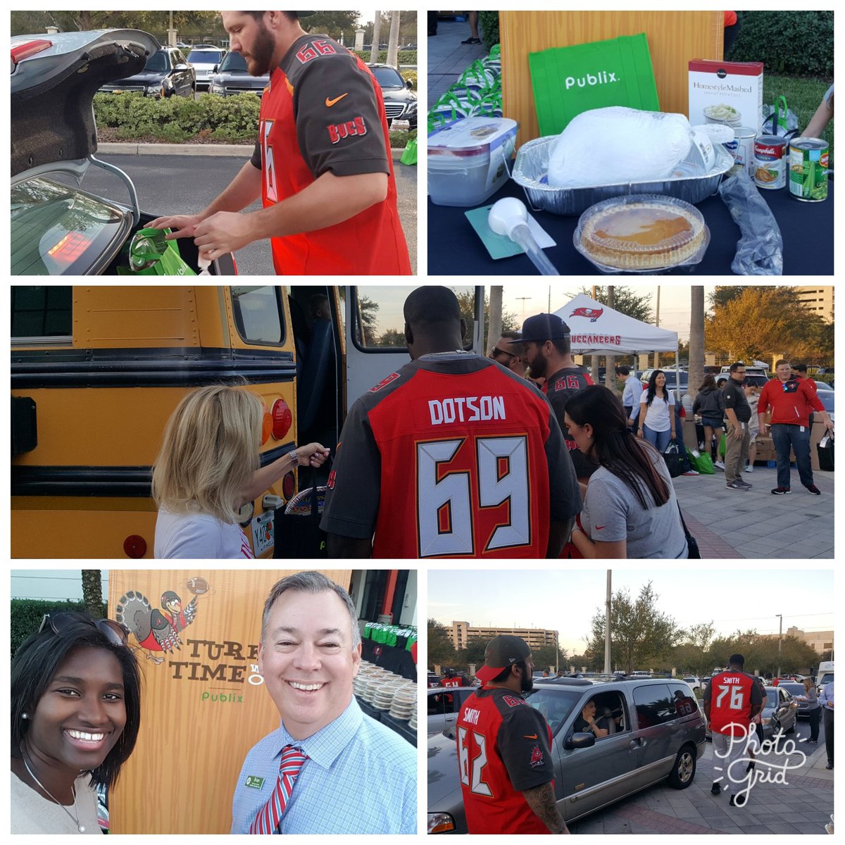Awesome time volunteering at the 11th Annual Turkey Time with the O-Line ... 1000 Thanksgiving meals and turkeys  were distributed at a tradition started by Davin Joseph ... #Bucs #Football #GivingBack #TurkeyTimewiththeOLine #LegacyBuilding