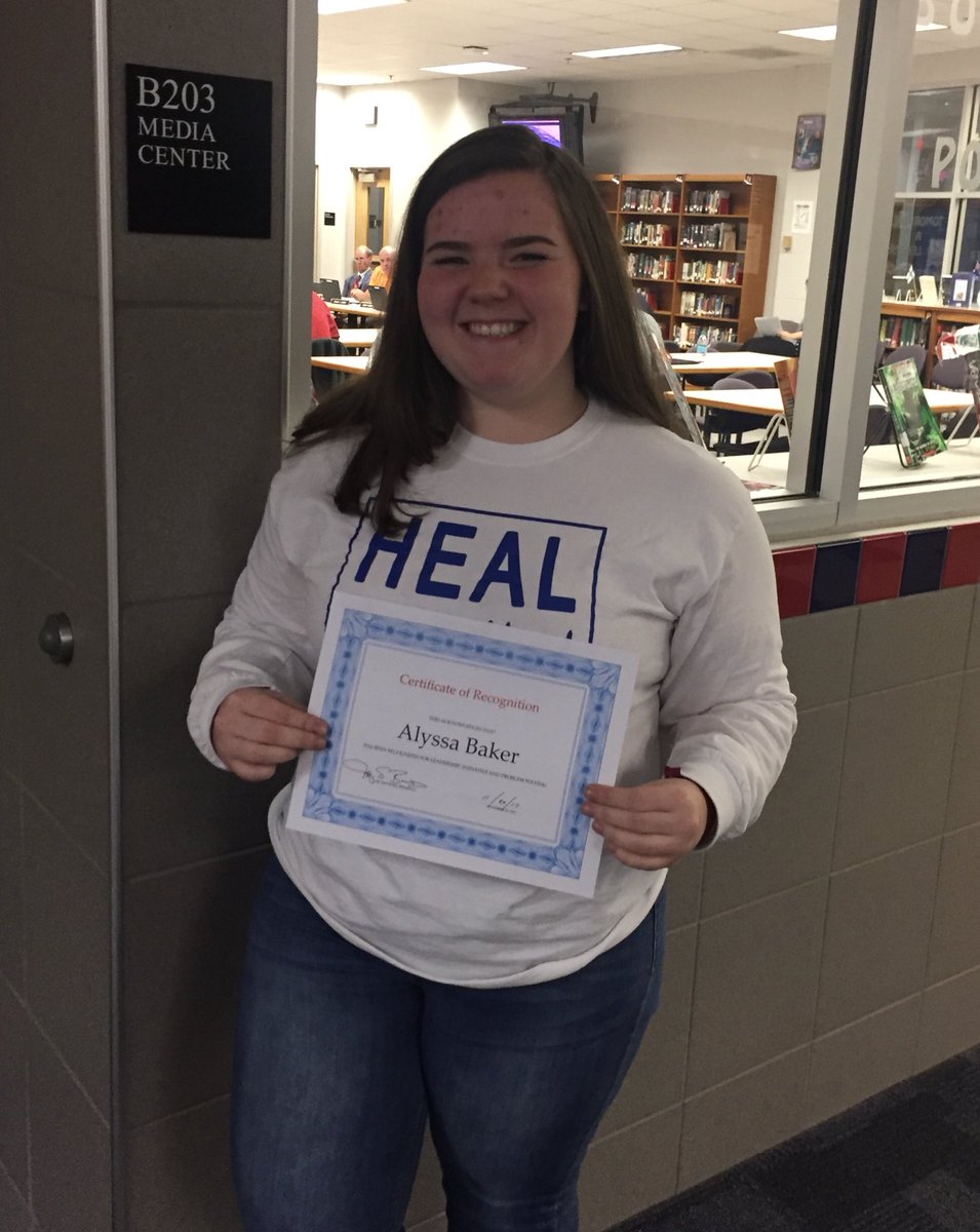 SouthDearbornHS's tweet photo. Initiative and Leadership ! Thank you Alyssa Baker for sharing your vision and passion for anti-bullying! #TheKnightWay https://t.co/rFxgGj8eKm