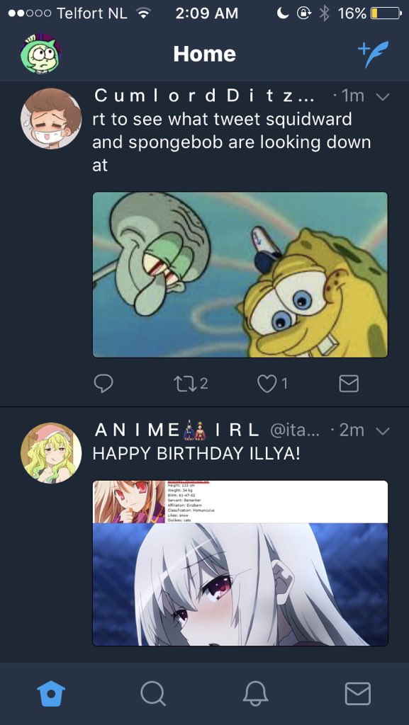 Ditzyflama On Twitter Rt To See What Tweet Squidward And Spongebob Are Looking Down At