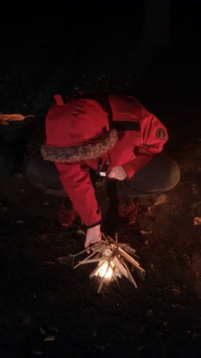 scouterjulie's tweet photo. Getting a fire lit. https://t.co/sckAA5nENw