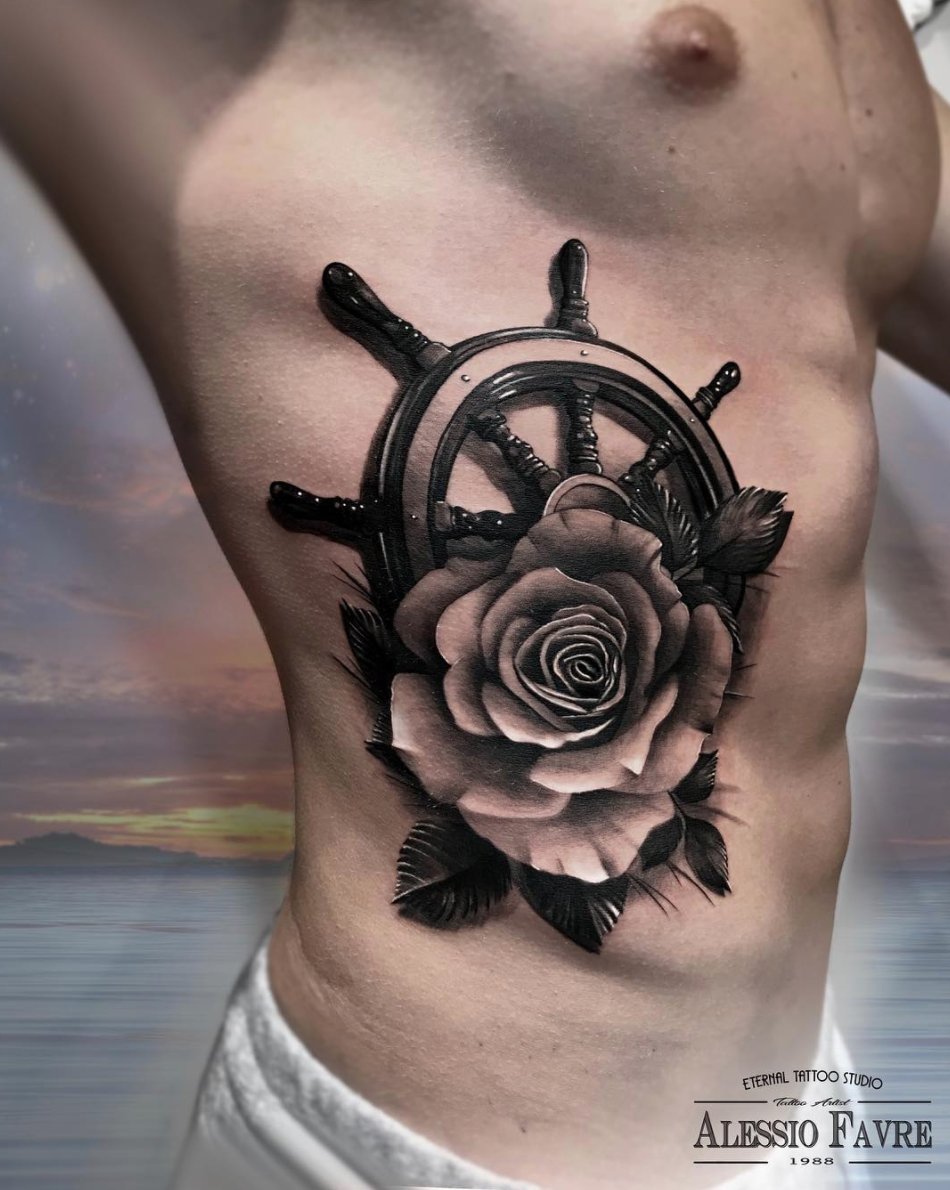 70 Ship Wheel Tattoo Designs For Men  A Meaningful Voyage