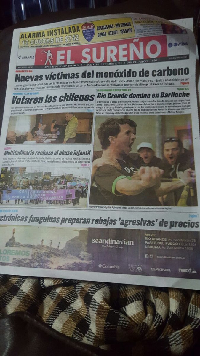 Defensores de RG juega la final en Bariloche. Mi hermano en la tapa del diario #VamosRG