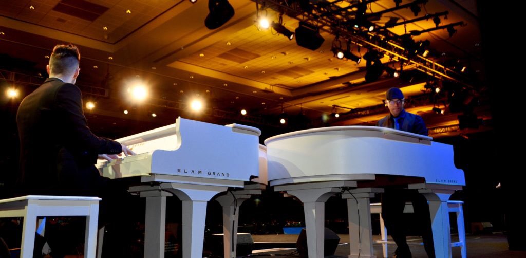 Our Dueling Pianos kept the Brass Ring Award Ceremony movin’ in Orlando FL!  #IAE17 #windishmusic #duelingpianos #IAAPA