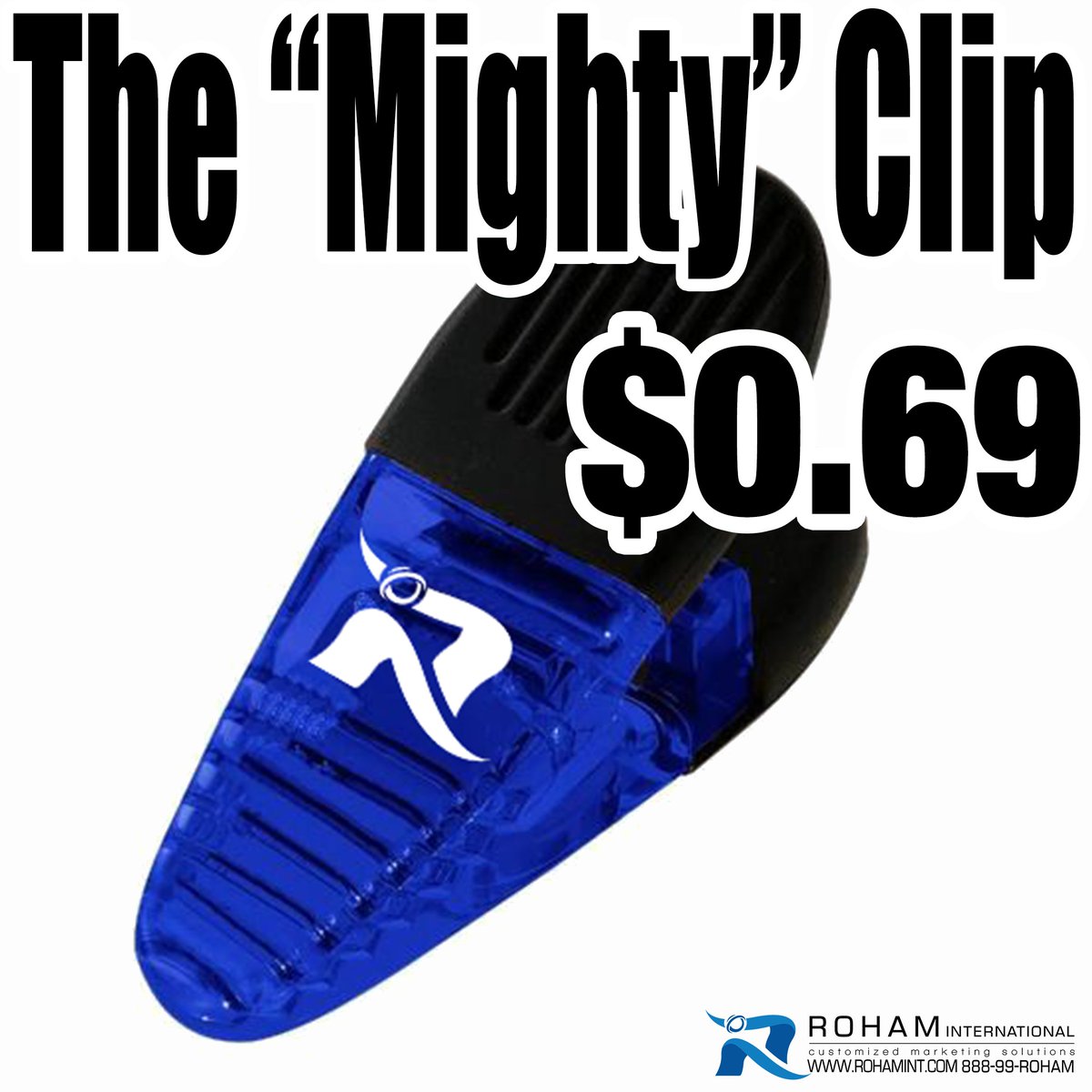 RohamINT's tweet photo. #PromoOfTheWeek – The “Mighty” Clip is a great promotional tool to showcase you brand Contact us at 888-99-ROHAM for more details #RohamInt  #promos #PromotionalProducts #BrandedClip #Branding #Tradeshow #business #custom #product #sales #weeklydeals #custompromo #marketing https://t.co/0EI6poH2YA
