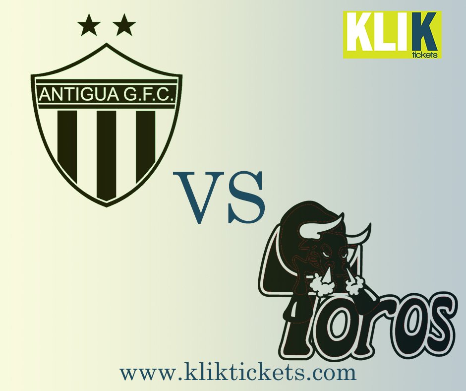 KlikTickets's tweet photo. Este domingo 26/11 se juega la última jornada del #Apertura2017 @AntiguaOficial recibe a #Malacateco. Ven y apoya a tu equipo #FastEasyTickets https://t.co/kX6RmOP0ze