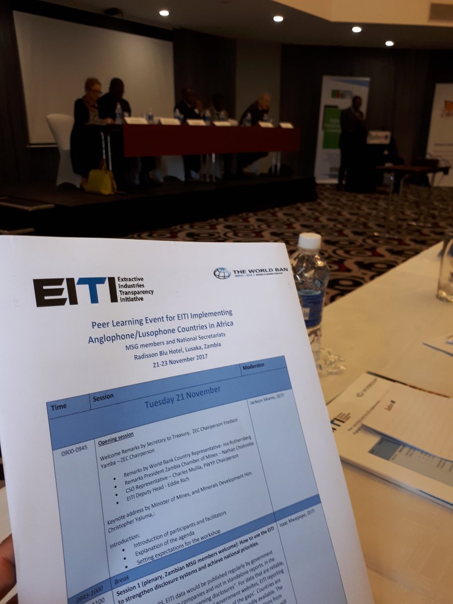 Let the <a href="/EITIorg/">EITI International</a> peer-learning begin! Thanks to #zambiaEITI for warm welcome!