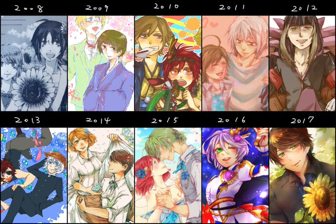 絵師10年進化録のtwitterイラスト検索結果 古い順