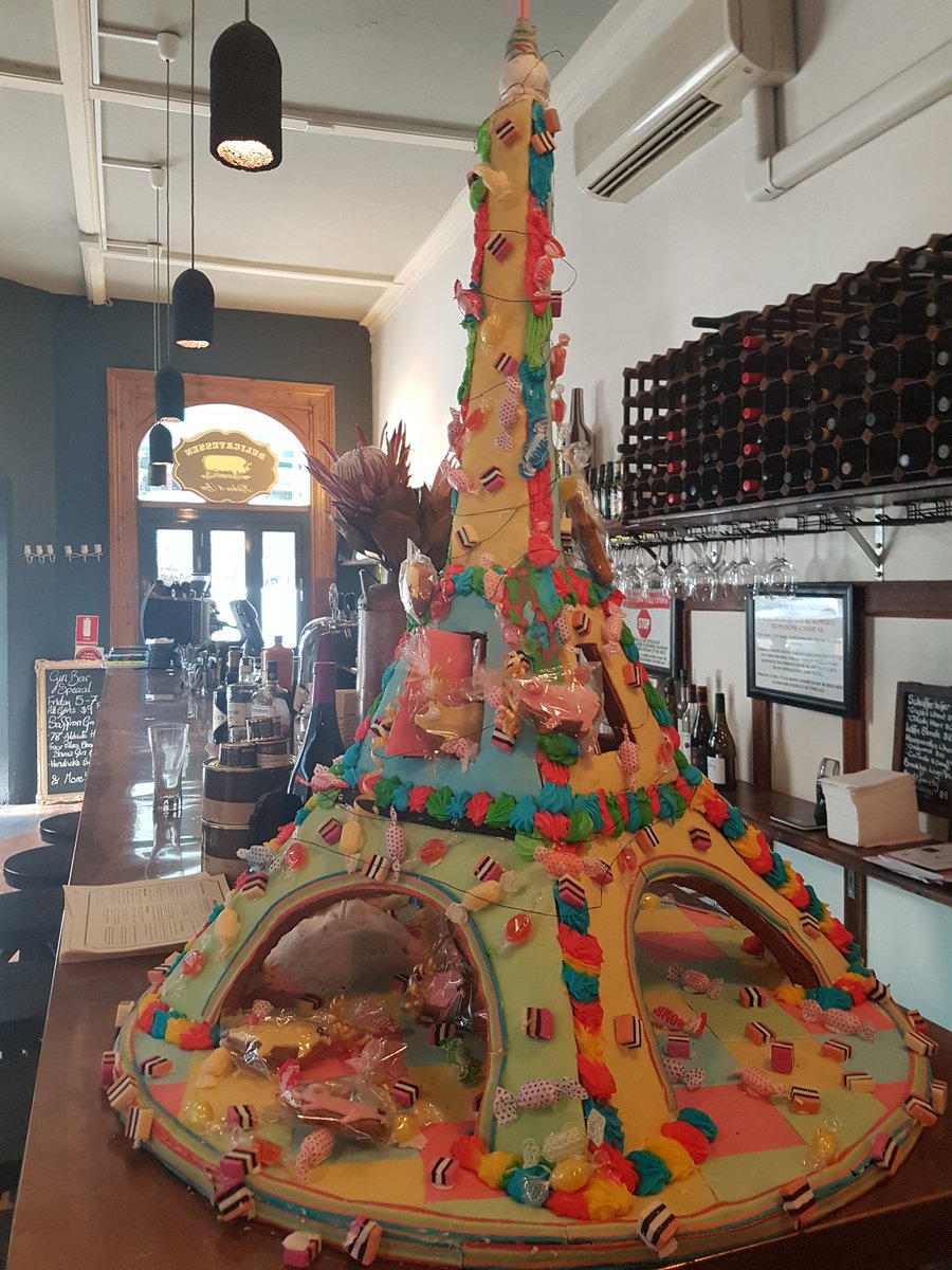 Emgrace3's tweet photo. The gingerbread Eiffel Tower my boss made looks like something straight out of a Mable sugar high. @_AlexHirsch #GRAVITYFALLS #gingerbread #waddlescookie https://t.co/Nt4vKk9Okj