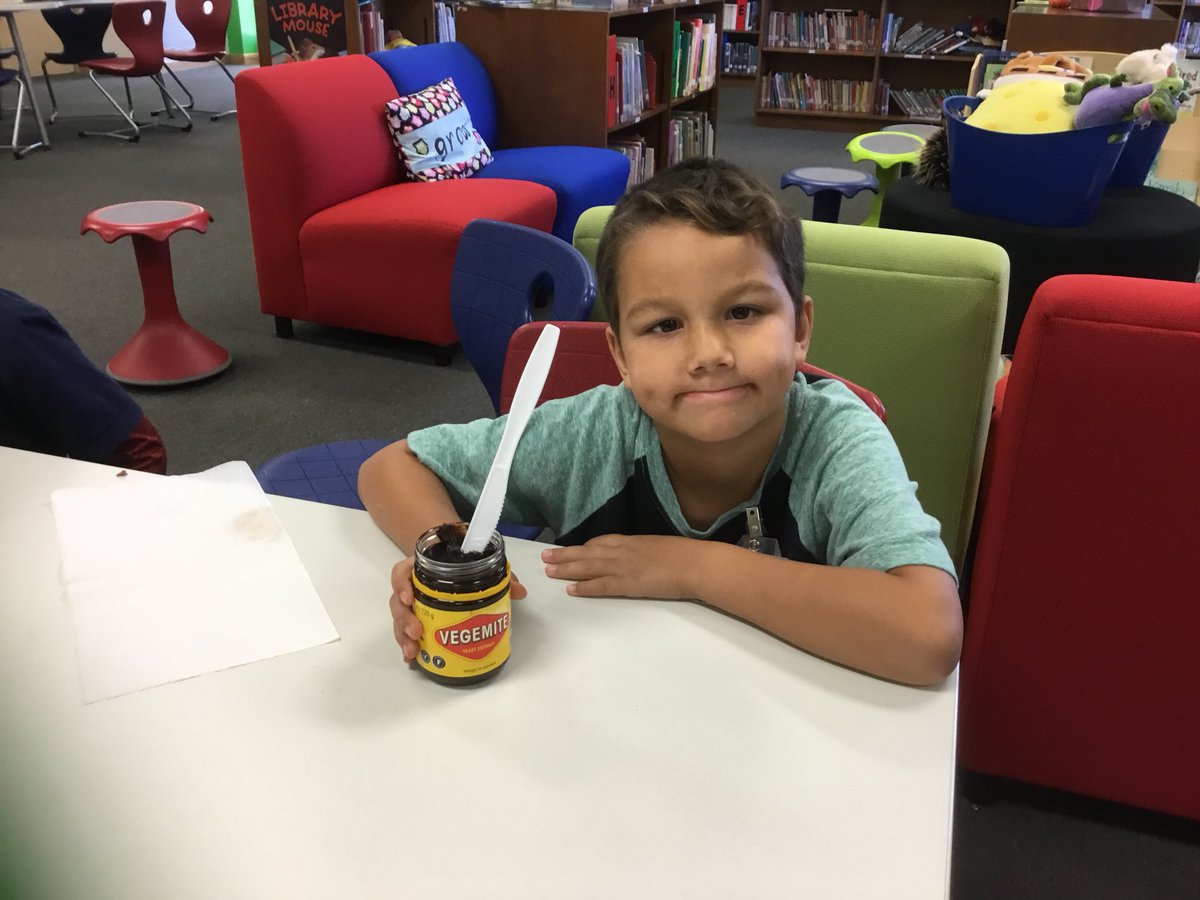 Youngfes1's tweet photo. Great time in media center today. We did a Khoot, made traps, and tasted some treats from Australia.#GRAMem #fessparkle https://t.co/Orvsg6p1Dh