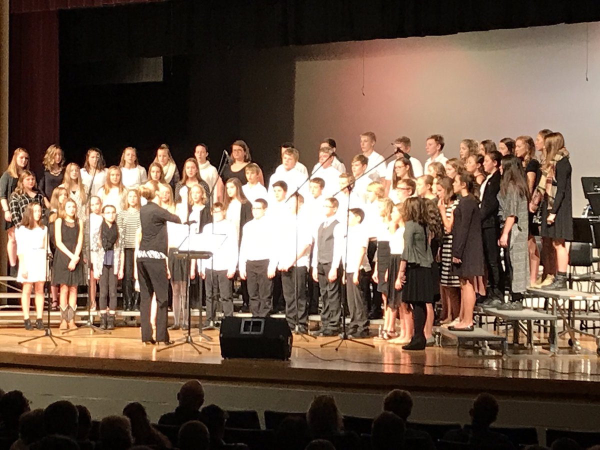 EnglemanJason's tweet photo. Very proud of our young men and women @CentralLyon tonight. All the practicing and hard work pays off when it comes time for the big performance. #CLBand&Choir https://t.co/sZKdcDc8rT