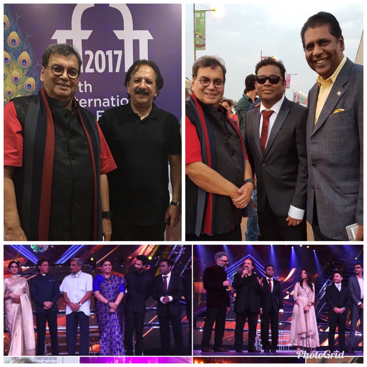 SubhashGhai1's tweet photo. Big fanfare @IFFIGoa opening last night with majid majidi rahman vijay amritraj srk Sridevi anupam kher  Jackie💃🏽congrats @manoharparrikar @smritiirani glorifying cinema n its meaning 👍🙏🏽 https://t.co/5BcQke2smm