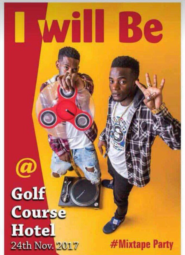 AndrewMusisi's tweet photo. #24thNov2017 #Mixtapeparty4 #ThisFriday all roads lead to #Golfcourse @djSlickStuart x @RojaDj cc @mato_djy @LwangaMundo @TrackOfficio https://t.co/pOqTn9Xl1s