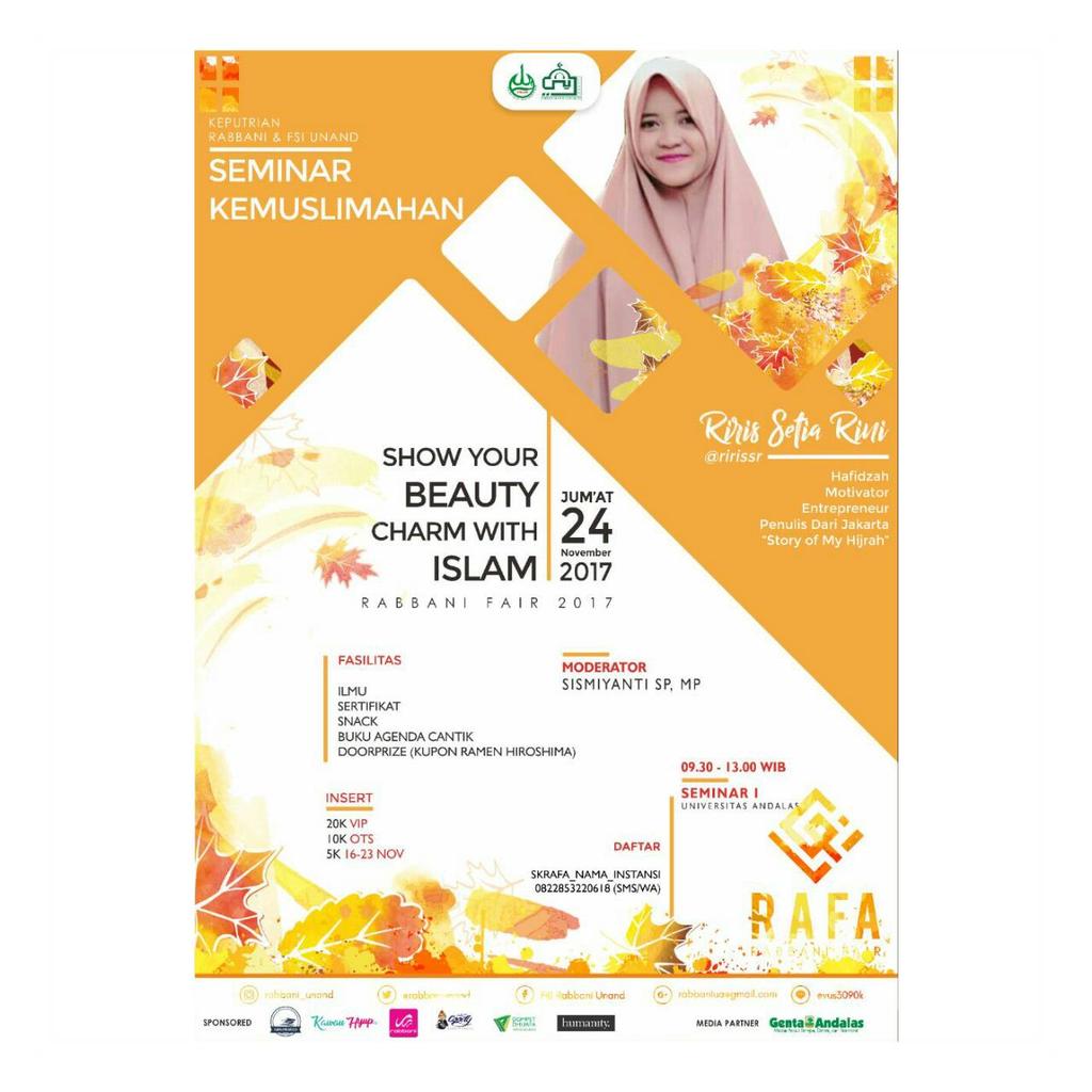 alkahfifkmunand's tweet photo. Assalamualaikum warahmatullahi wabarakatuh sahabat RAFA!

👰🏻SEMINAR KEMUSLIMAHAN👰🏻

➖➖➖➖➖➖➖➖➖➖➖ https://t.co/yKLD9PinDw