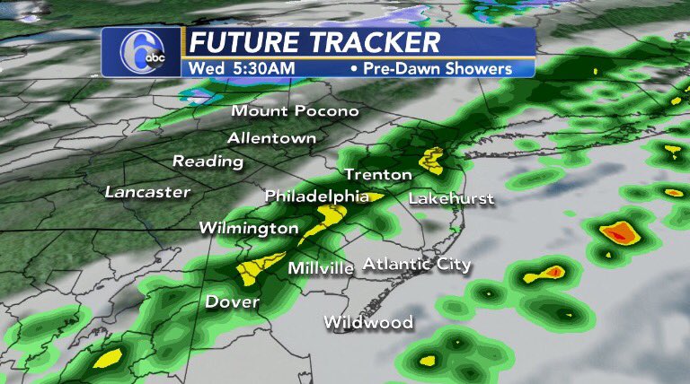 MAINLY DRY THIS WEEK
Except for a round of pre-dawn showers on Wednesday. Quickly turns sunny in the morning and smooth travel expected for most of the big travel day.
