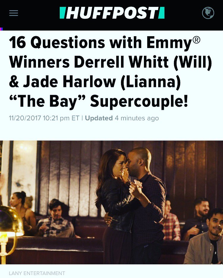 TheBaytheSeries's tweet photo. Get to know onscreen #Supercouple #Willianna aka Emmy winners @DerrellWhitt @Jade_Harlow! TY JR & @huffpost - https://t.co/dm3wVjgJrY #BingeTheBay on @amazonvideo & #amazonvideoprime https://t.co/bGK6KuspgT