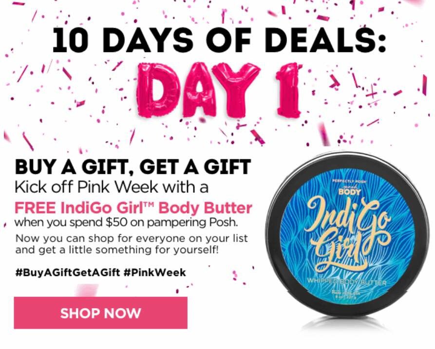PoshPampering's tweet photo. https://t.co/EGiuBOLEHk                          #pinkweek #dayone #10daysofdeals  #PoshPampering #free #indigogirl https://t.co/pgeBogPZYy