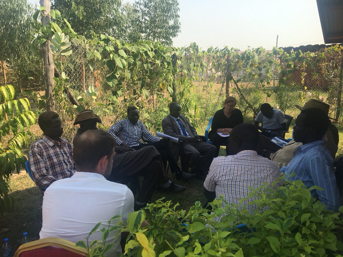 RVInews's tweet photo. @RVInews South Sudan Customary Authorities project is drawing together chiefs and youth for a meeting in #Juba in collaboration with @Kefkum - yesterday we were preparing together in the peace of the @RVInews office in the Catholic University https://t.co/o2fEMszQuL