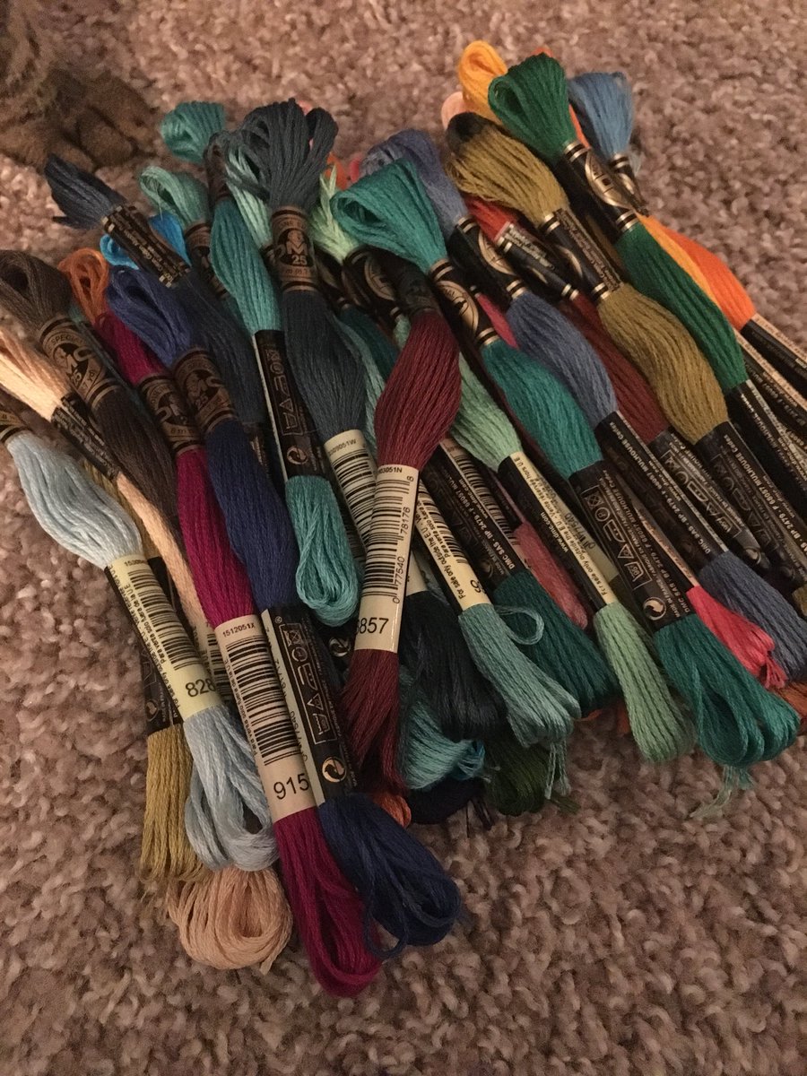 EvenstarCrafts's tweet photo. My unwound stash, just waiting for my new thread box and bobbins to get here so I can wind and organize them! I ordered it almost 2 weeks ago, and it finally gets here tomorrow! #crossstitch #gottaorganize #threadstash https://t.co/PFSorOJUSL