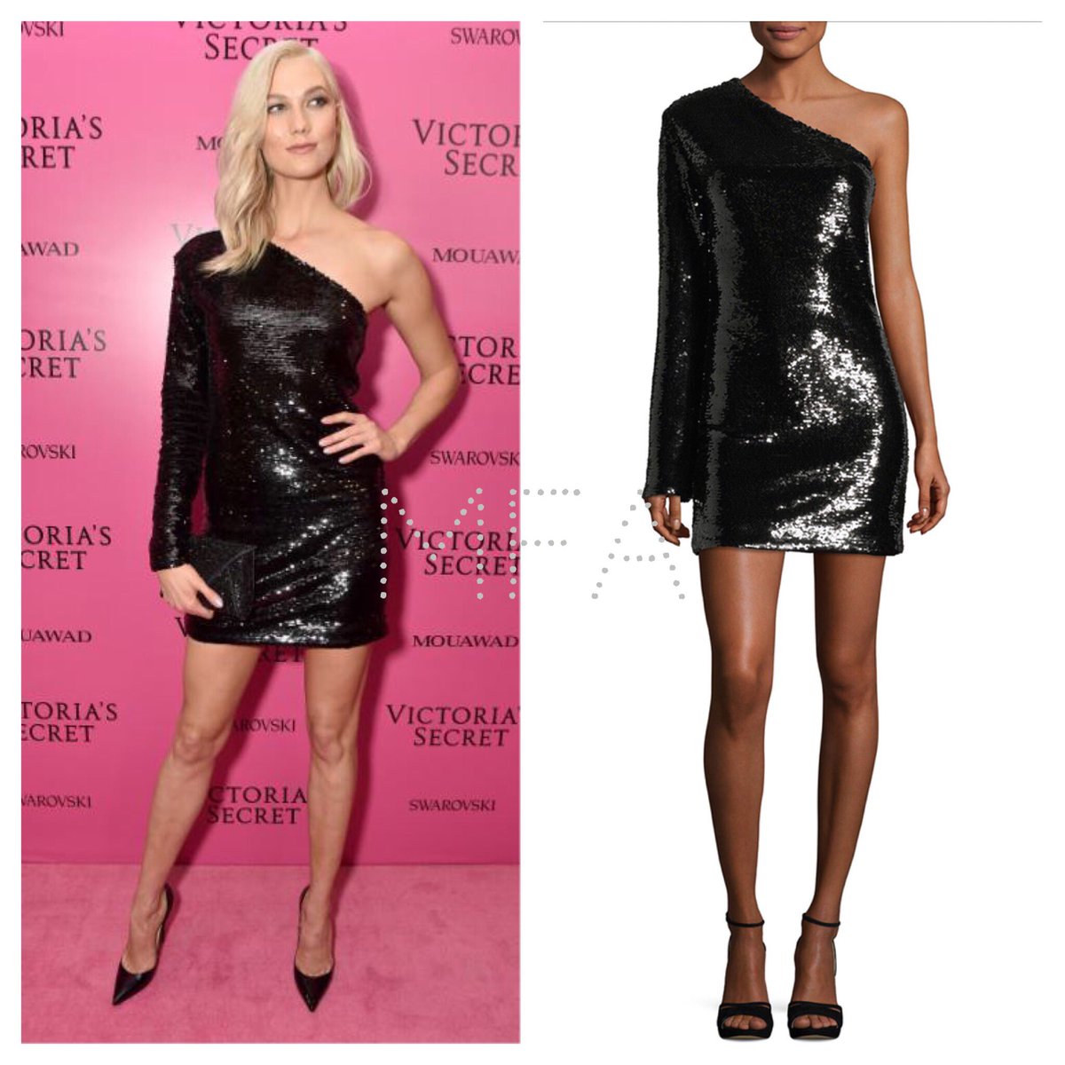 MishadyMedia's tweet photo. Bombshell @karliekloss shimmered in @rtabrand Edie Dress paired with @louboutinworld pumps at the @victoriassecret Fashion Show After Party. https://t.co/UoER3C9Oqi