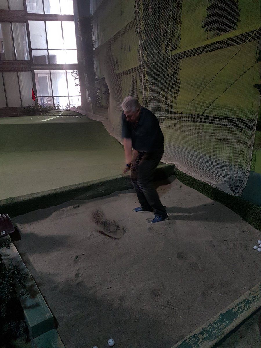 Did you know... our 5000 sq ft short game area includes a bunker to work on your sand shots? #winterpractice