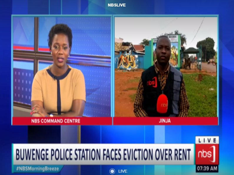Fireliglntfi's tweet photo. Hakim Kanyere: Buwenge Police Station in Jinja faces eviction after several months without paying rent; members of the public want to fundraise for police to clear its rent arrears #NBSMorningBreeze https://t.co/Wpud7gVr6q