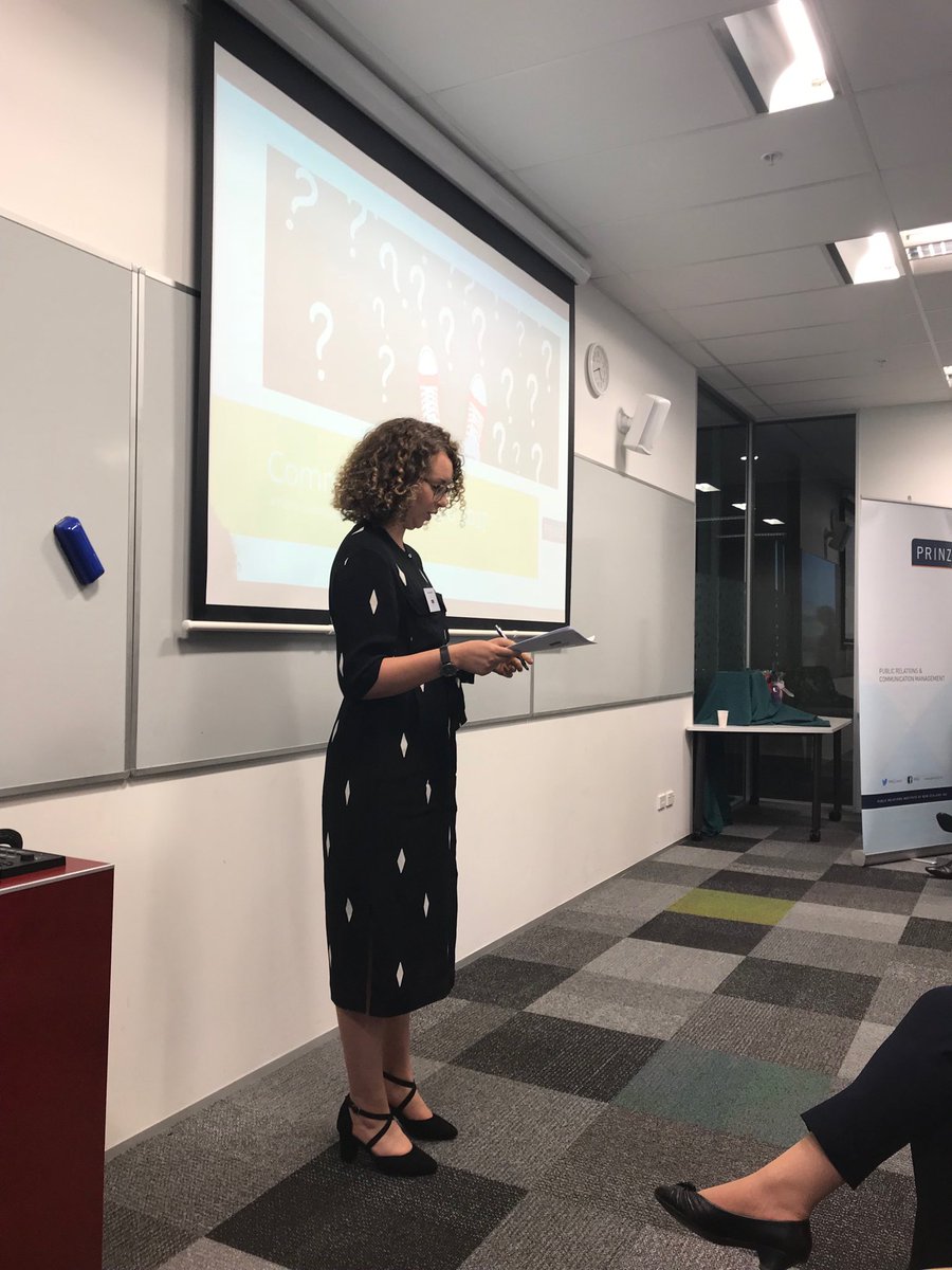 ekoller's tweet photo. Lucy Hanford @AUTuni mcs the inaugural @PRINZ_Events Comms Career Expo... career advice speed dating for PR students https://t.co/9oUPtQ49hT