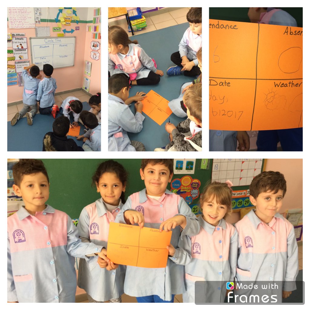 Darineyassine's tweet photo. KG3Ss cooperate to fill the CircleTimeChart #Using SocialSkills #AcceptingResponsibility&TakingDecisions #Date&Weather @Hhhsinfo @tbaassiri https://t.co/uHkKD9mc2K