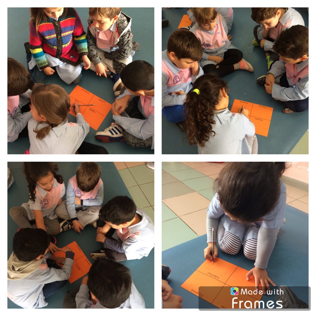 Darineyassine's tweet photo. KG3Ss cooperate to fill the CircleTimeChart #Using SocialSkills #AcceptingResponsibility&TakingDecisions #Date&Weather @Hhhsinfo @tbaassiri https://t.co/uHkKD9mc2K