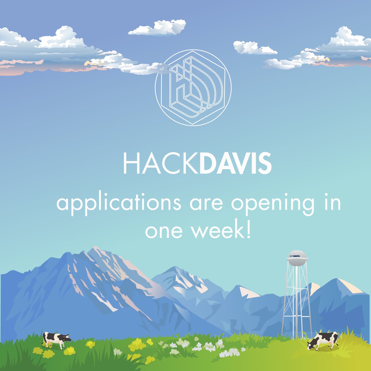 hack_davis's tweet photo. We are excited to announce that applications for #HackDavis2018 will be opening in ONE WEEK! For more information, please visit us at https://t.co/WLJapbNaJy https://t.co/aJcBCKzmmB