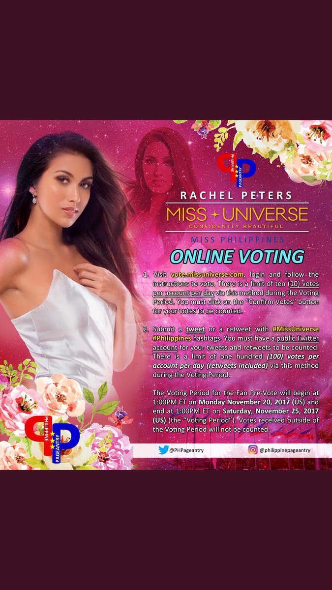 jakcollins05's tweet photo. Please do support our Miss Universe Philippines Rachel Peters..tweet ng tweet po using #MissUniverse #Philippines 👑👑👑 https://t.co/09pTZqdaW9