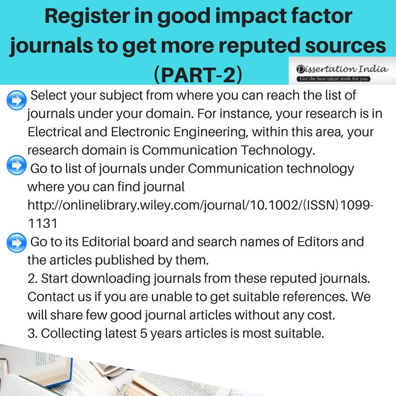 DissertationIn1's tweet image. Register in good impact factor journals to get more reputed sources
(PART-2) #ThesisWriting #ThesisEditing #DataAnalysis #ResearchPaper
dissertationindia.com