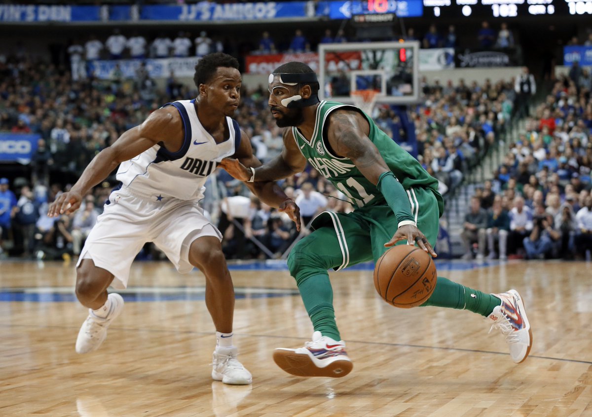 ESPNInsights's tweet photo. Kyrie Irving is the first Celtics player to score 45+ points on 70% shooting since Larry Bird (Nov. 10, 1989). https://t.co/d51cXiUauf