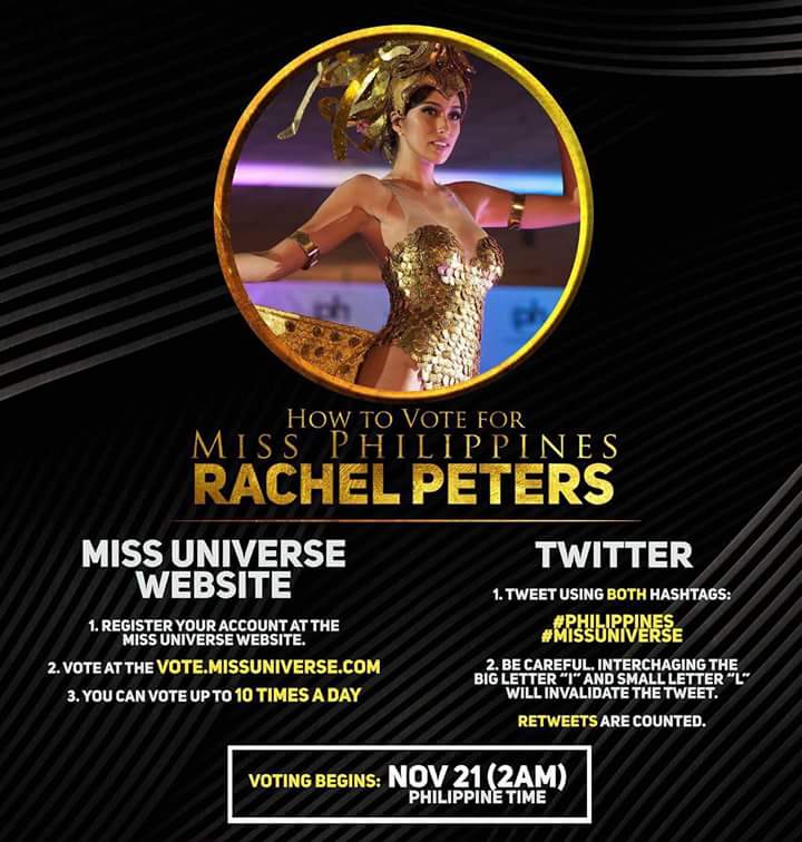 realdimple22's tweet photo. Here's how to vote! Let's unite for...

#MissUniverse
#Philippines https://t.co/C3DPSayZoY