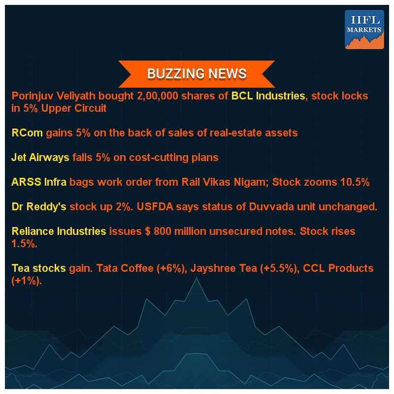 iiflcapital's tweet photo. #IIFLMarketView: Here are a few stocks that are making a buzz as the Sensex gains over 150 points @DRF_Livelihood @jetairways @RelianceCom https://t.co/owBjMfCJNY